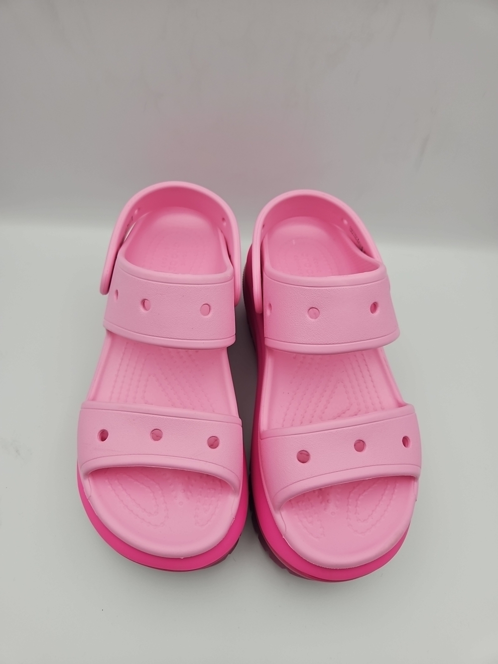 CROCS Pink Layered Platform Sandals - Picture 3 of 8